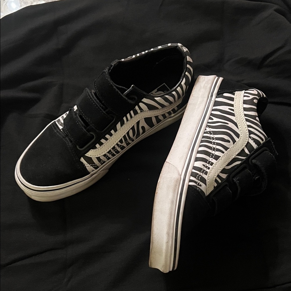 Vans Zebra Print Sneakers with Black and White